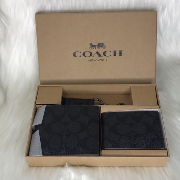 Coach Boxed 3 In 1 Wallet Gift Set In Signature Canvas - Picture 8 of 12